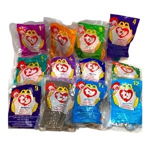 đ Vintage 1998 McDonaldâs Ty Happy Meal Toys, Complete Set of 12.
